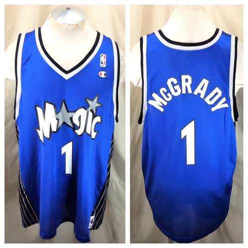 Vintage Champion Tracy McGrady #1 (XL/48) Orlando Magic Graphic NBA Basketball Jersey