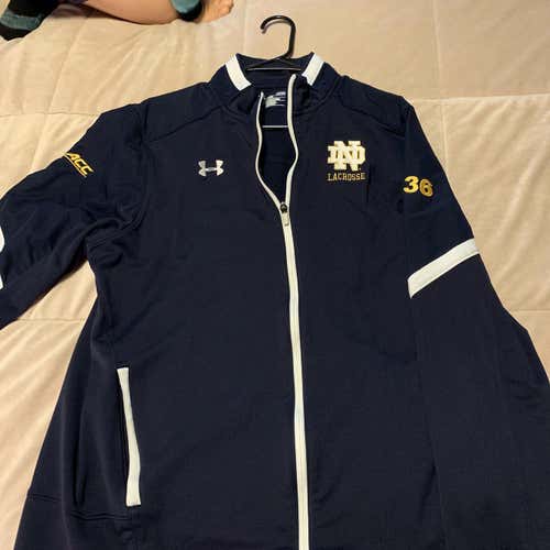 Under Armour Jacket Adult - Notre Dame Lacrosse Team Issued Travel Jacket