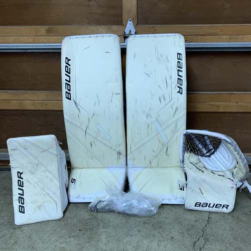 NEED GONE Bauer 2x skinned as 2sPro Goalie Leg Pads Senior Full Set