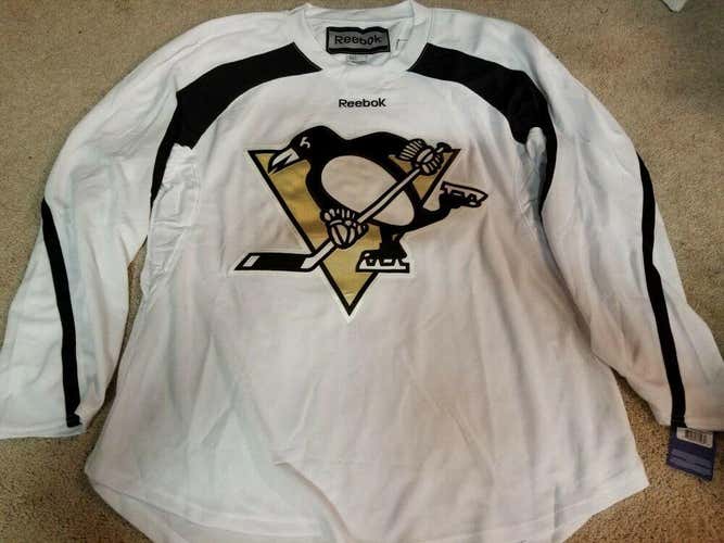 PITTSBURGH PENGUINS White Gold NEW Reebok Pro Light Weight Weight Jersey XL