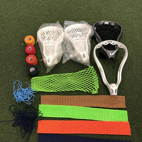 Lacrosse Heads, Mesh, Strings, Tape Lot