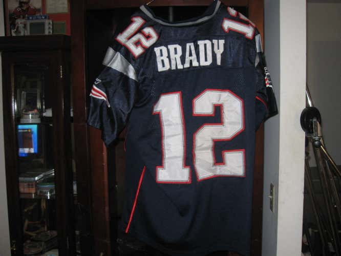 NE PATRIOTS  TOM BRADY  AUTHENTIC HOME JERSEY(48) EMBRIODED!