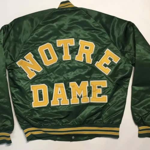 *Rare Vintage 80s Notre Dame Satin Bomber*