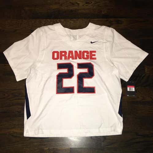 New Nike Syracuse Orange #22 Lacrosse Jersey LARGE