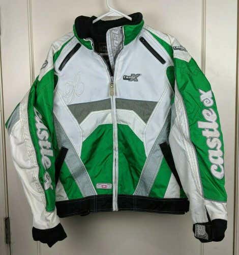 Castle X Switch Snowmobile Racing 3-in-1 Green/White Jacket Women's Size: M