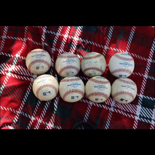 8 MLB Rawlings Baseballs