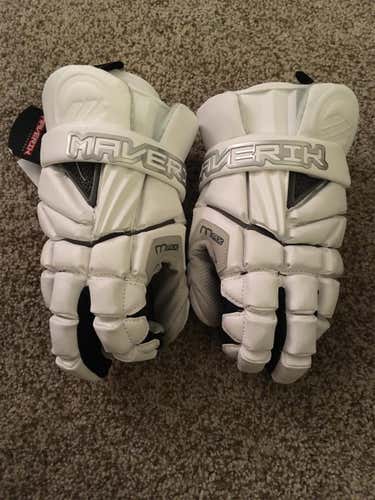 New White Maverik Max Lacrosse Gloves