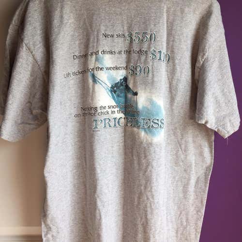 Ski Lift Dinner Tickets Hot Chicks Size XL Double Sided Shirt Adult