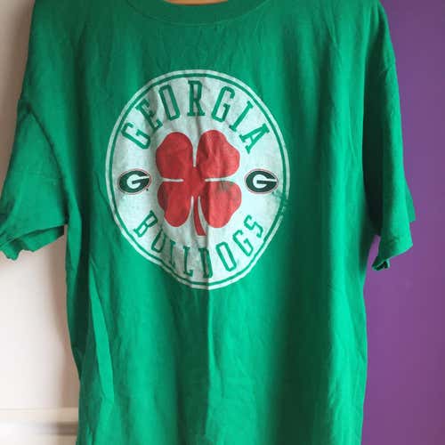 St Patricks Day UGA Size XXL Clove Green Sic Em Shirt Adult