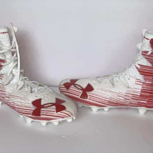 New Under Armour Highlight Red White Lacrosse Football Cleats