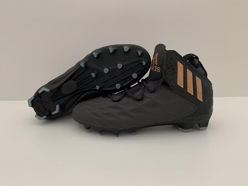 NEW! Size 10 Adidas Freak LAX Mid Lacrosse Cleats Black / Copper