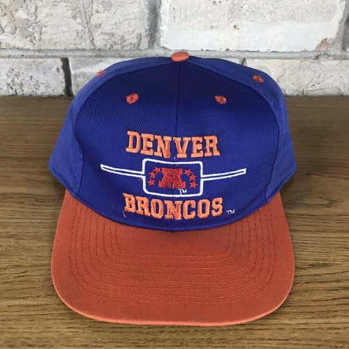 Vintage 90s Denver Broncos NFL Drew Pearson Plain Logo AFC Snapback Hat Cap Rare