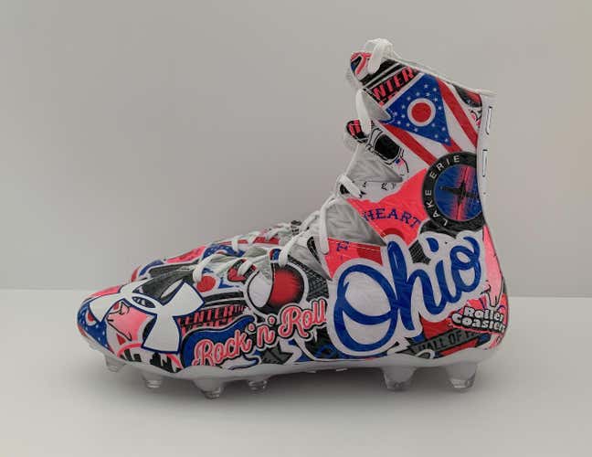 NEW! Size 10.5 Under Armour Highlight MC LE OHIO Men's Lacrosse/Football Cleats