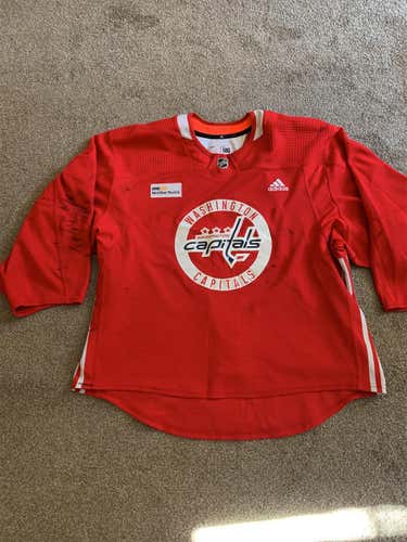 Adidas Washington Capitals Goalie Practice Jersey Pro Stock