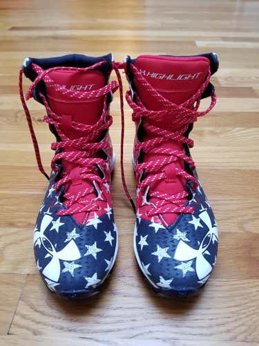 BOY'S Under Armour AU Highlight Red/White/Blue Size 3