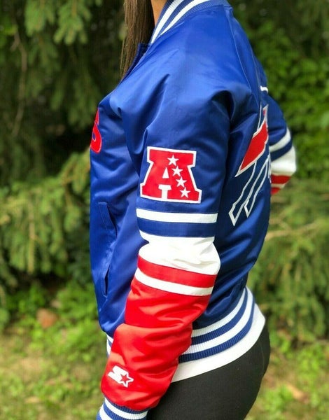 Men's Starter Blue Buffalo Bills Varsity Satin Full-Snap Starter Jacket