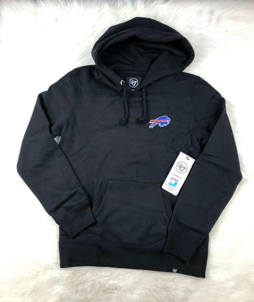 Buffalo Bills NFL Slim Fit Pullover Hoodie, 47 Brand, Women's M, Black NWT