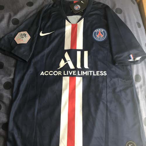 New Mbappe PSG Navy Home 19/20 Jersey Large
