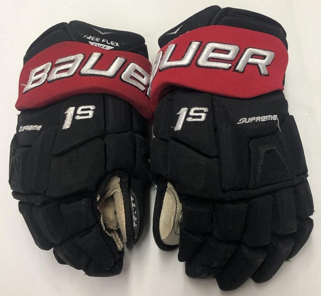 Bauer Supreme 1S Pro Stock Custom Hockey Gloves 13" NE Huskies (2) (5413)