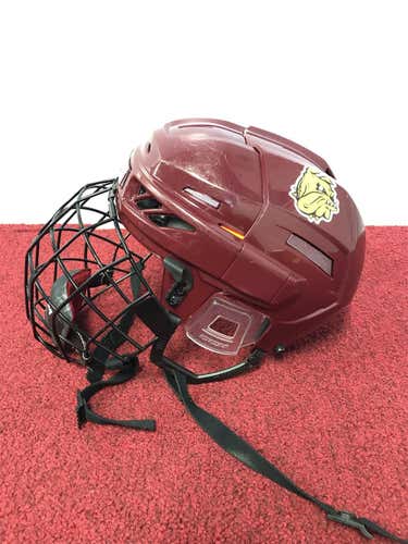 University Of Minnesota Duluth CCM Fitlite 3DS Helmet Size Medium Pro Stock Item# UMDH29