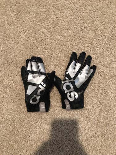 Black Youth Large Adidas Adizero Football Gloves