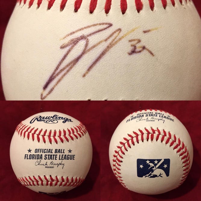 Ben Verlander Lakeland (Detroit) Flying Tigers Signed Autographed FSL Rawlings Baseball