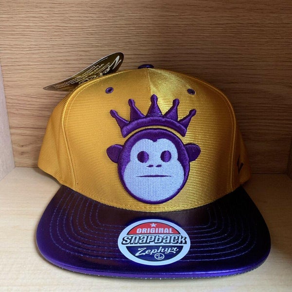 Loja Kings Brazil Monkey Exclusive Hat LA Lakers Style Purple Gold Yellow Cap