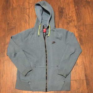 Nike Sportswear Tech Fleece Zip-up hooded Sweatshirt Light blue/Volt size Large