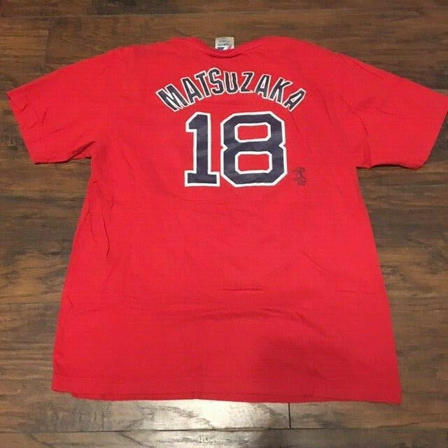 mlb majestic t shirts Red Sox PEDROIA youth Large Shirt MLB Red Sox