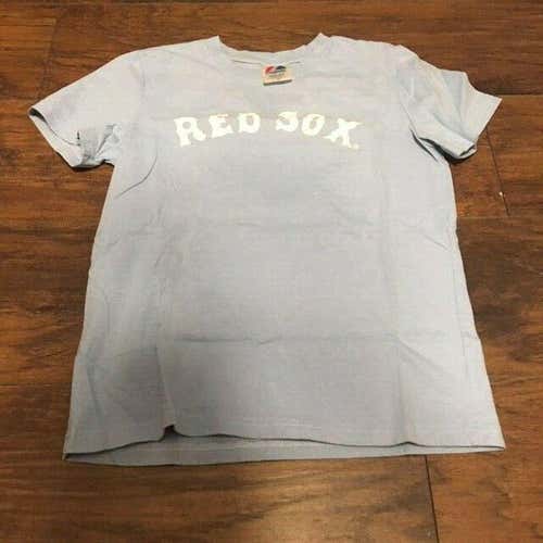 Jason Varitek Boston Red Sox MLB Majestic Player Name and Number Shirt youth Lg