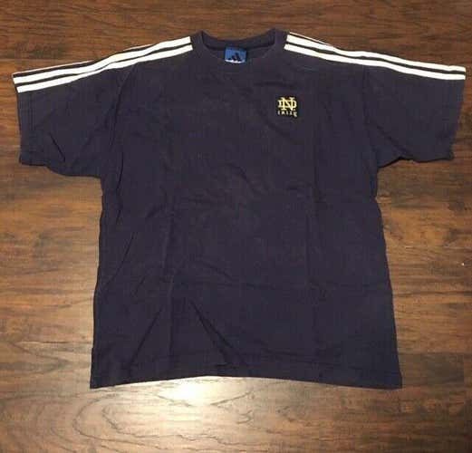 Vintage Notre Dame Fighting Irish Adidas NCAA 3 Stripes T-Shirt Sz Medium