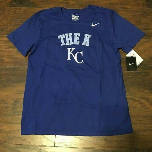 Kansas City Royals MLB "The K" Kauffman Stadium Nike Baseball Tee Shirt Sz Lg