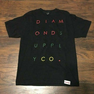 Diamond Supply Co. Skateboarding Black Rasta logo brand Tee Shirt Size Large