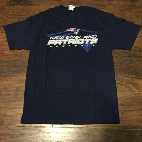 New England Patriots NFL football Team Apparel short Sleeve logo shirt Sz Lg