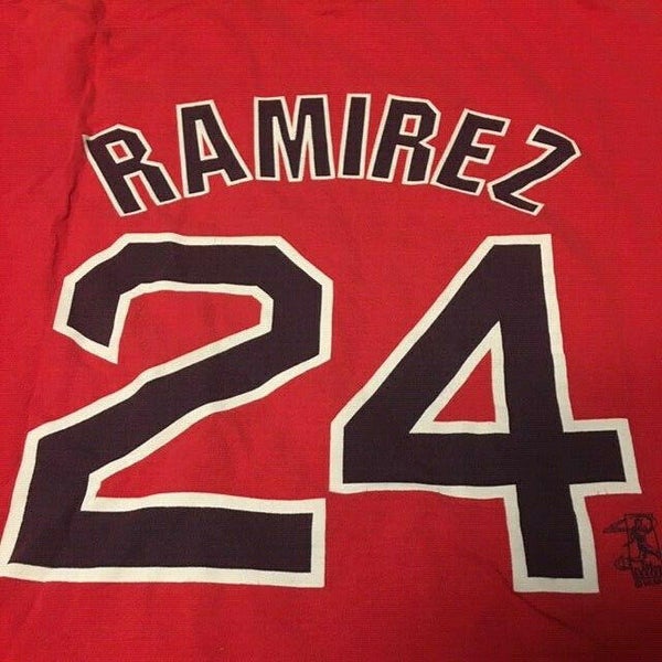 24 MANNY RAMIREZ Boston Red Sox MLB OF Grey Throwback Jersey