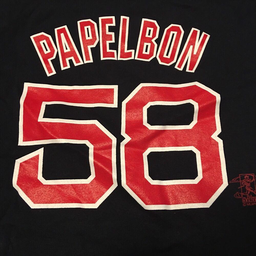 Jonathan Papelbon Boston Red Sox T Shirt Adult S Red MLB Baseball