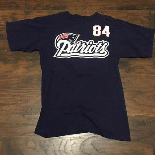 Deion Branch New England Patriots  Reebok Player Name and Number Shirt Sz Small