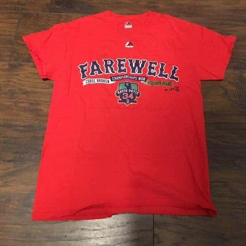 Boston Red Sox  2016 David Ortiz Majestic Farewell Retirement Shirt Sz Small