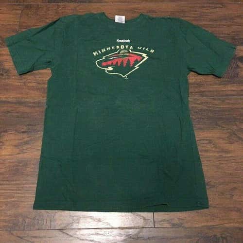 Minnesota Wild NHL Reebok Basic Logo green short sleeve T-Shirt Size Youth XL