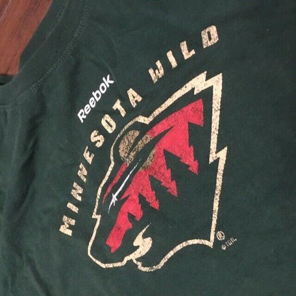 Nike Minnesota Wild NHL Hockey Green Jersey sz Youth Large sewn logos