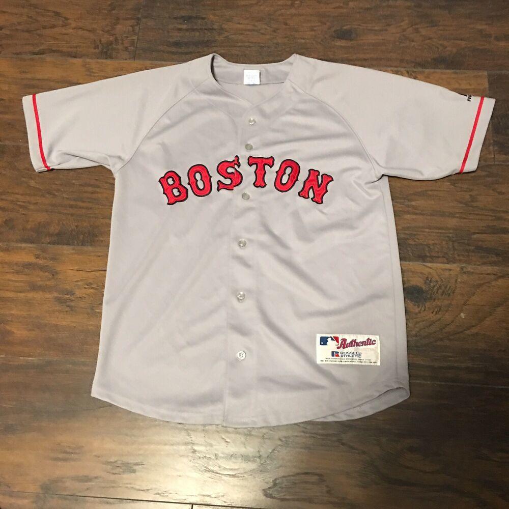 BOSTON RED SOX VINTAGE 90s RUSSELL ATHLETIC MLB BASEBALL JERSEY