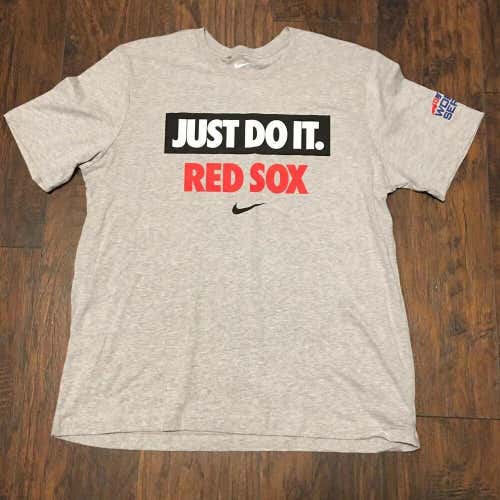 Boston Red Sox MLB Nike Just Do It 2018 World Series Short Sleeve Tee Size XL 1