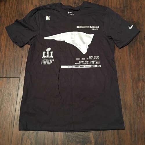 New England Patriots Nike Super Bowl LI Bound Team Travel T-Shirt Anthracite Med