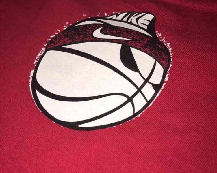 Nike Basketball Sportswear "Fresh" Red Graphic Sports Tee Shirt Size Medium