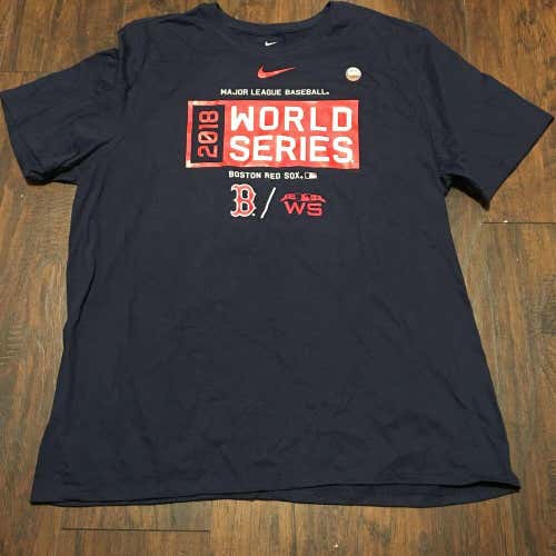 Boston Red Sox 2018 World Series Bound AL Champions Nike Cotton T-Shirt Sz XXL