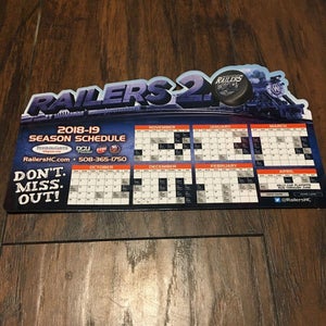 Worcester Railers 2.0 ECHL 2018-19 Team Schedule Magnet