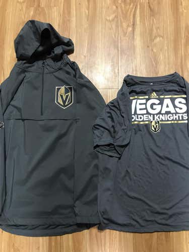 Vegas Golden Knights NHL Short Sleeve And 1/4 Zip Jacket Mens Large