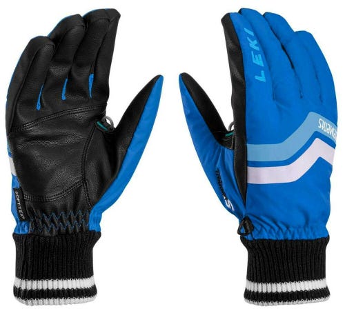 NEW $110 Leki Elements Osmium S Waterproof Ladies Ski Gloves Winter Womens Blue