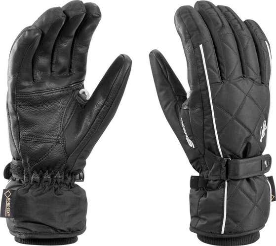 NEW $120 Leki Womens Arosa Goretex Waterproof Insulated Ski Gloves Winter Ladies Black
