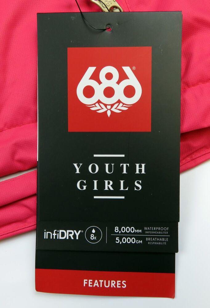 NEW $130 Youth Girls 686 Wendy RARE Coral Insulated Winter Sports Ski Jacket 32 